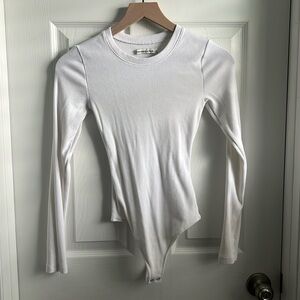Abercrombie & Fitch Ribbed Long Sleeve Bodysuit